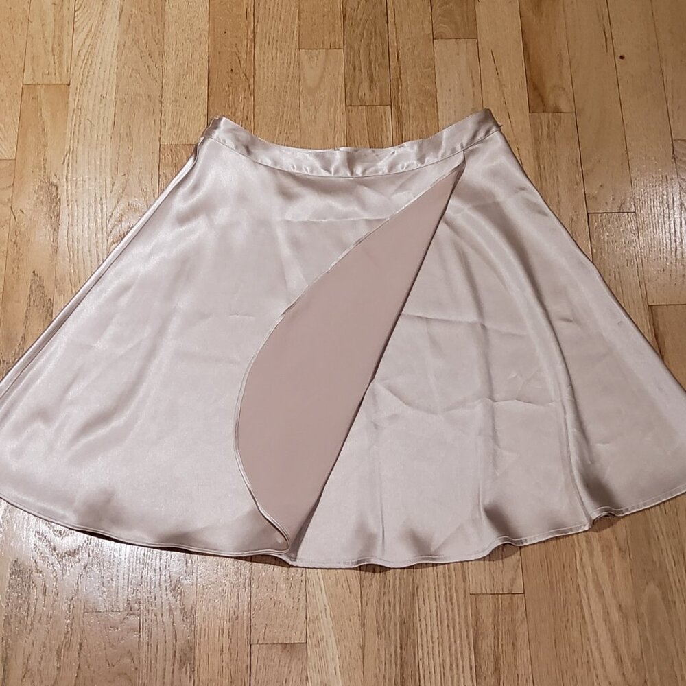 NWOT J.CREW Women's Shampagne Atlas Satin Mini Skirt Size S Original $128